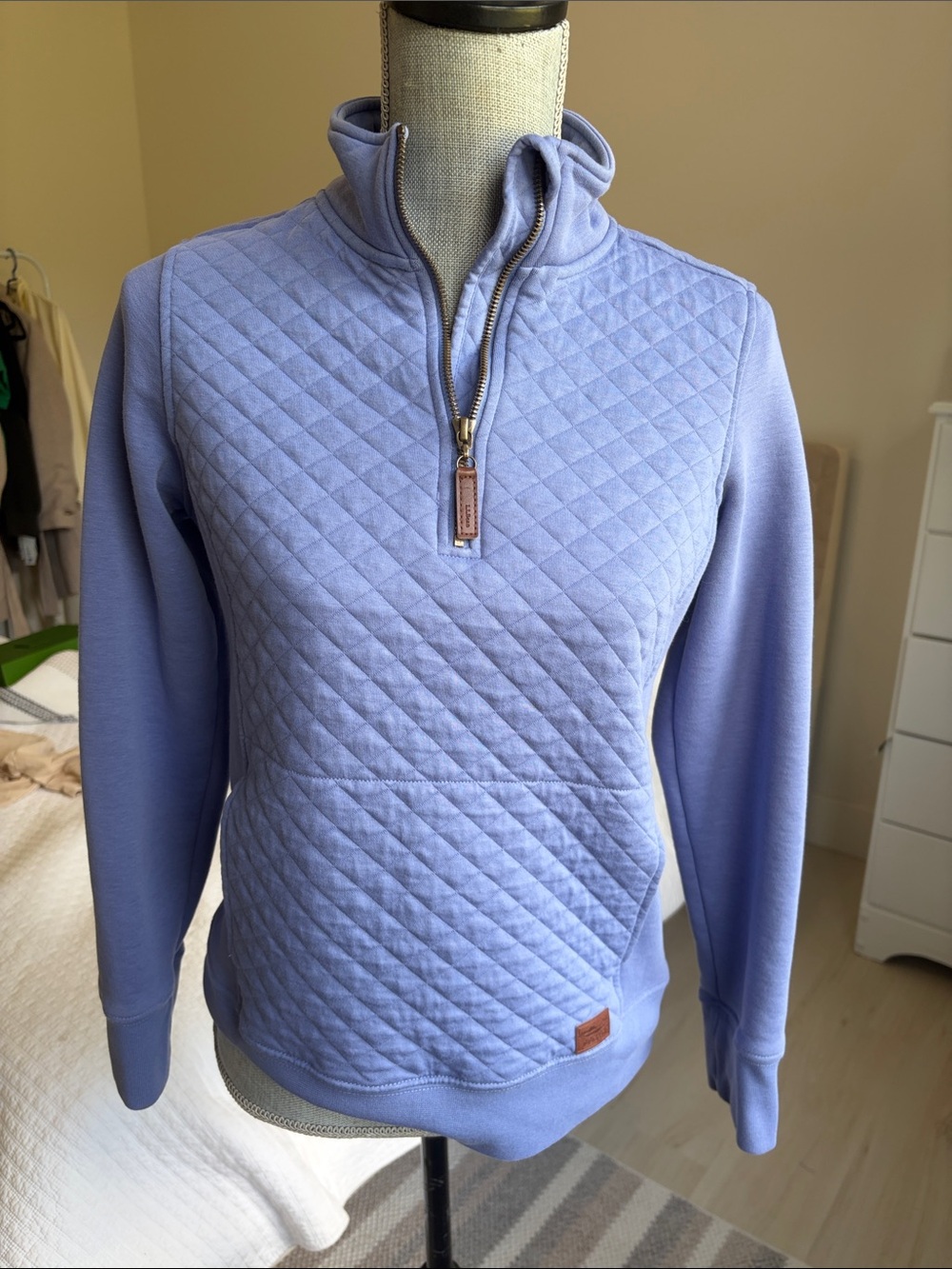 L.L. Bean Quilted Pullover in Lavender